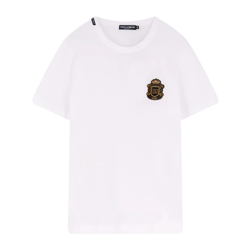 Dolce & Gabbana White T-Shirts, Male, 2XL, T-Shirts And Polos