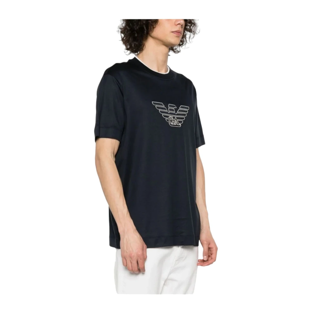 Emporio Armani Korte Mouw T-shirt Blue Heren