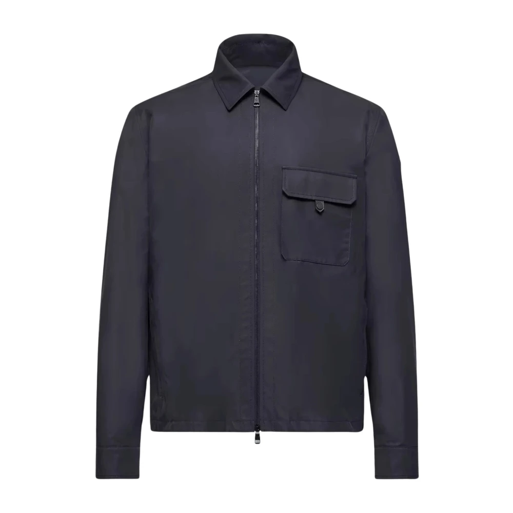 Moncler Men's Blue Shirt - Light Jackets - Xl - Jackets