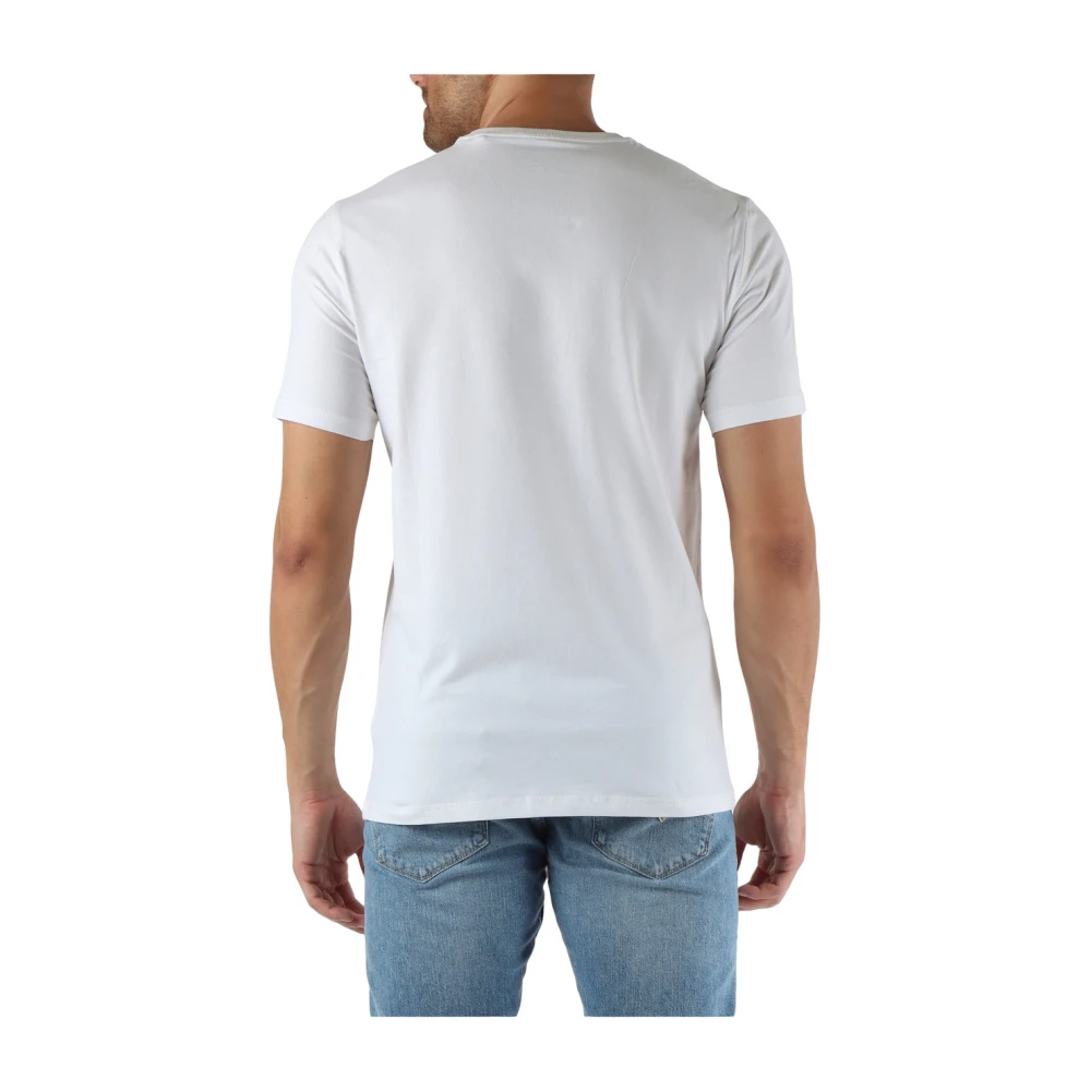 Guess Slim Fit Stretch Katoen T-shirt Logo White Heren