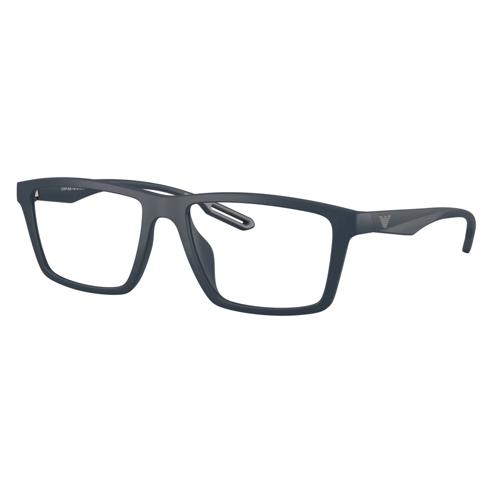 Emporio Armani Transparent Man Ea4189v 5088 Optical Frames Injected Blue Squared Normal - Image 2