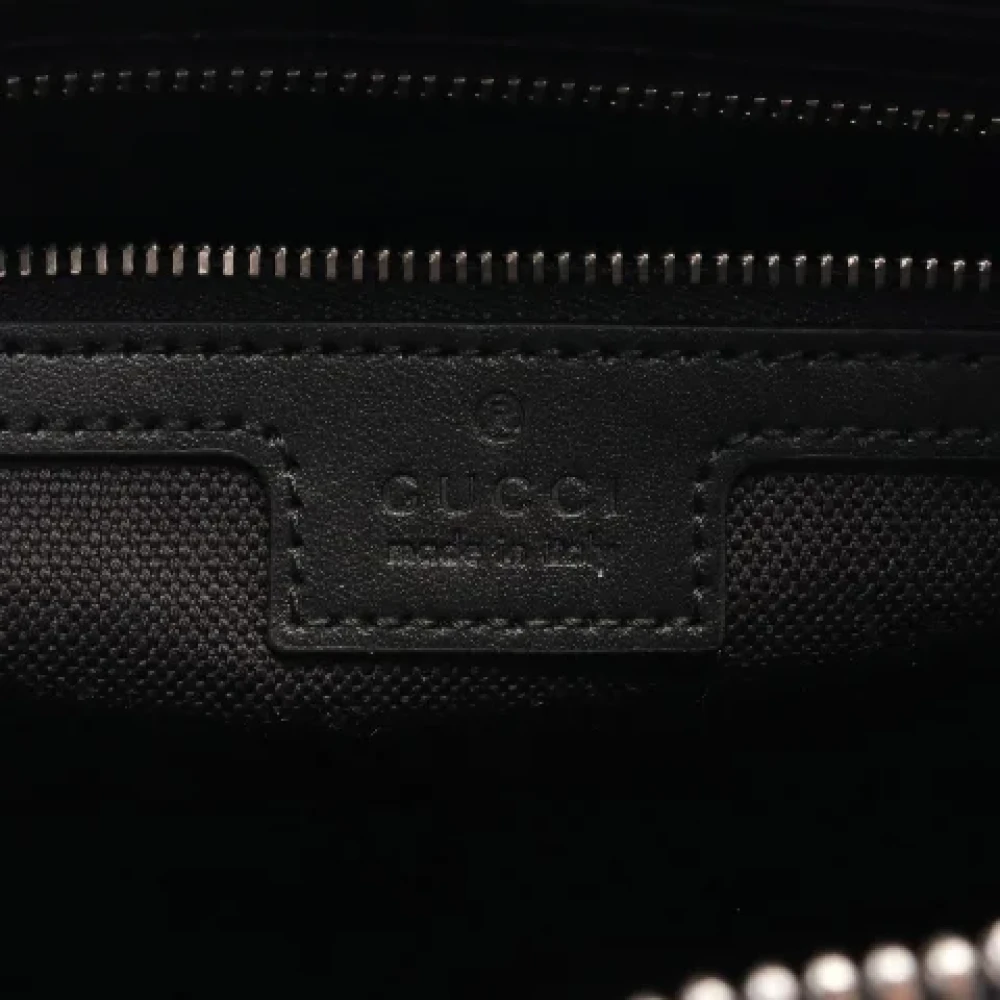 Gucci Vintage Pre-owned Canvas crossbody-bags Black Heren