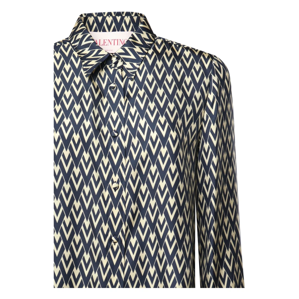 Valentino Garavani Groene Zijden Slim Fit Shirt Green Dames