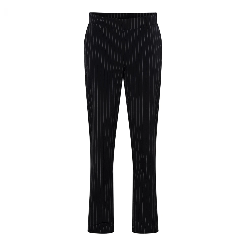 &Co Woman Pin-Stripe Cigarette Broek Black Dames