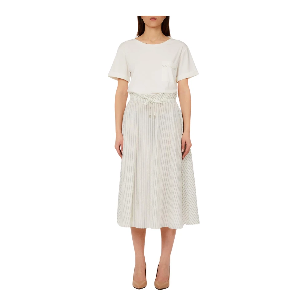 Liu Jo White Midi Dresses, Female, L, Regular Fit Midi Dress