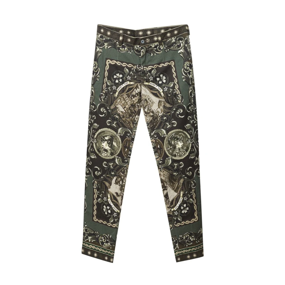 Dolce & Gabbana Donna Multicolor - Cotton Pant With Puppet Print - Trousers - E - L