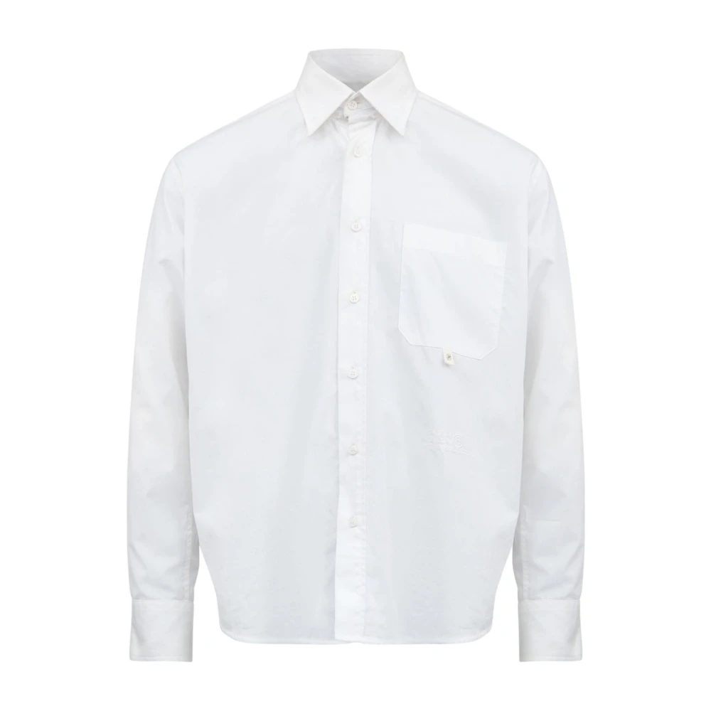 MM6 Maison Margiela Overhemd van poplin katoen lange mouwen White Heren