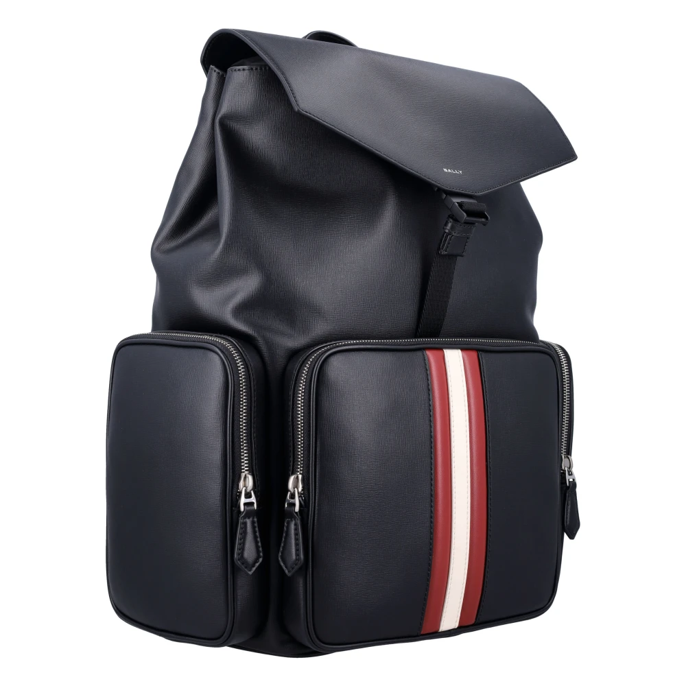 Bally Mythos Rugzak Zwart+Rood Bone+Pall Black Heren