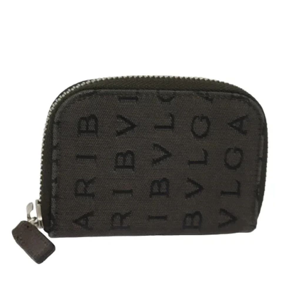 Bvlgari Vintage Pre-owned Canvas wallets Brown Dames
