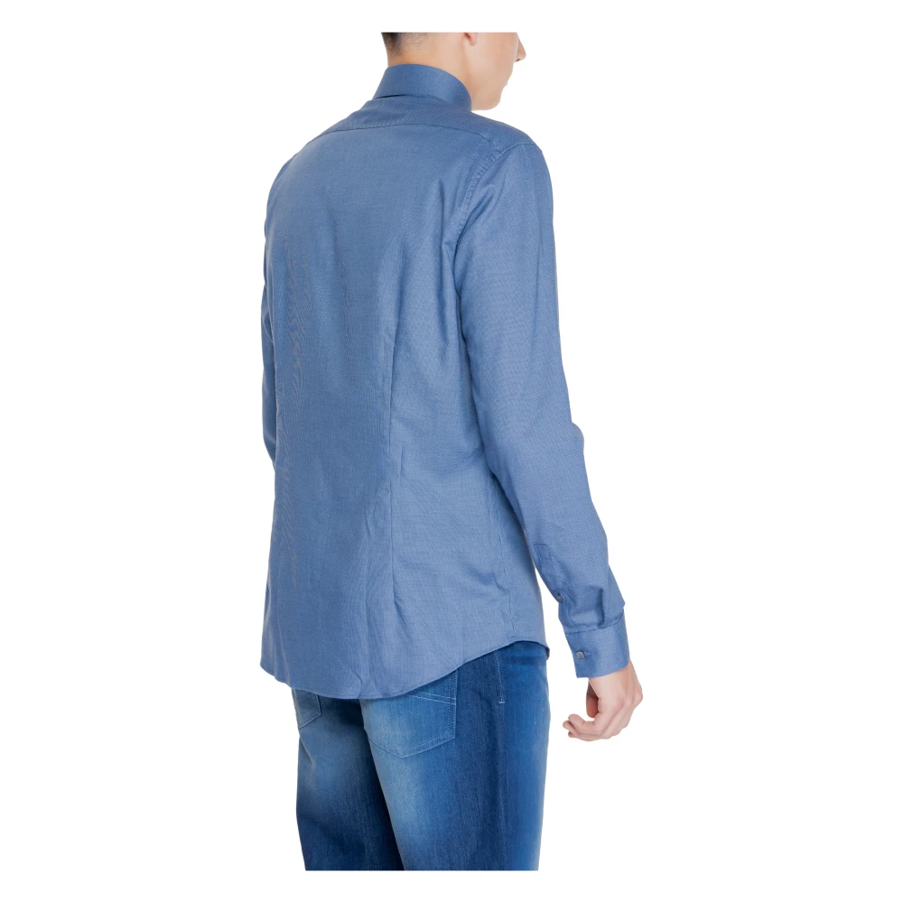 Calvin Klein Herenoverhemd Micro Structure Collectie Blue Heren