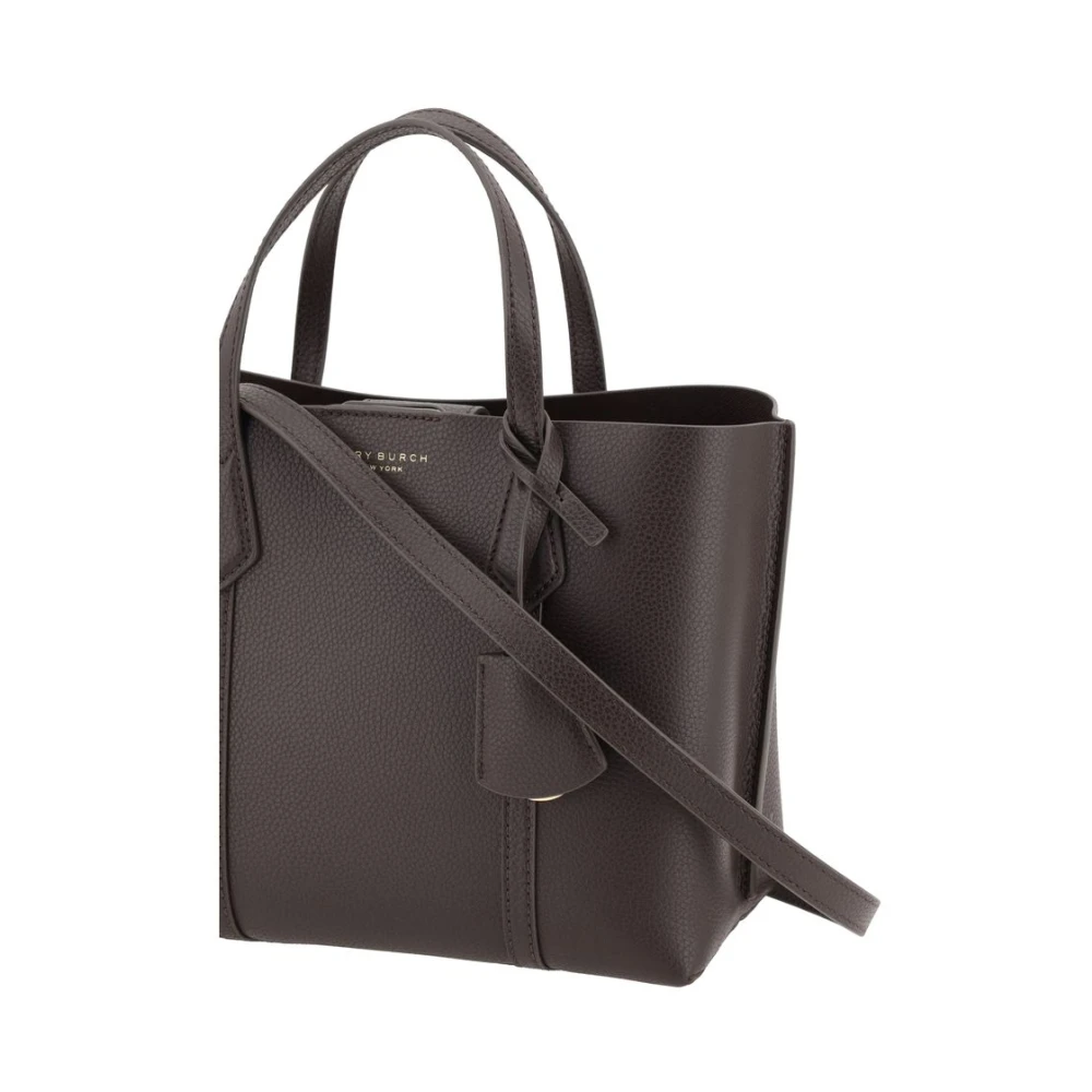 TORY BURCH Perry Leren Handtas Brown Dames