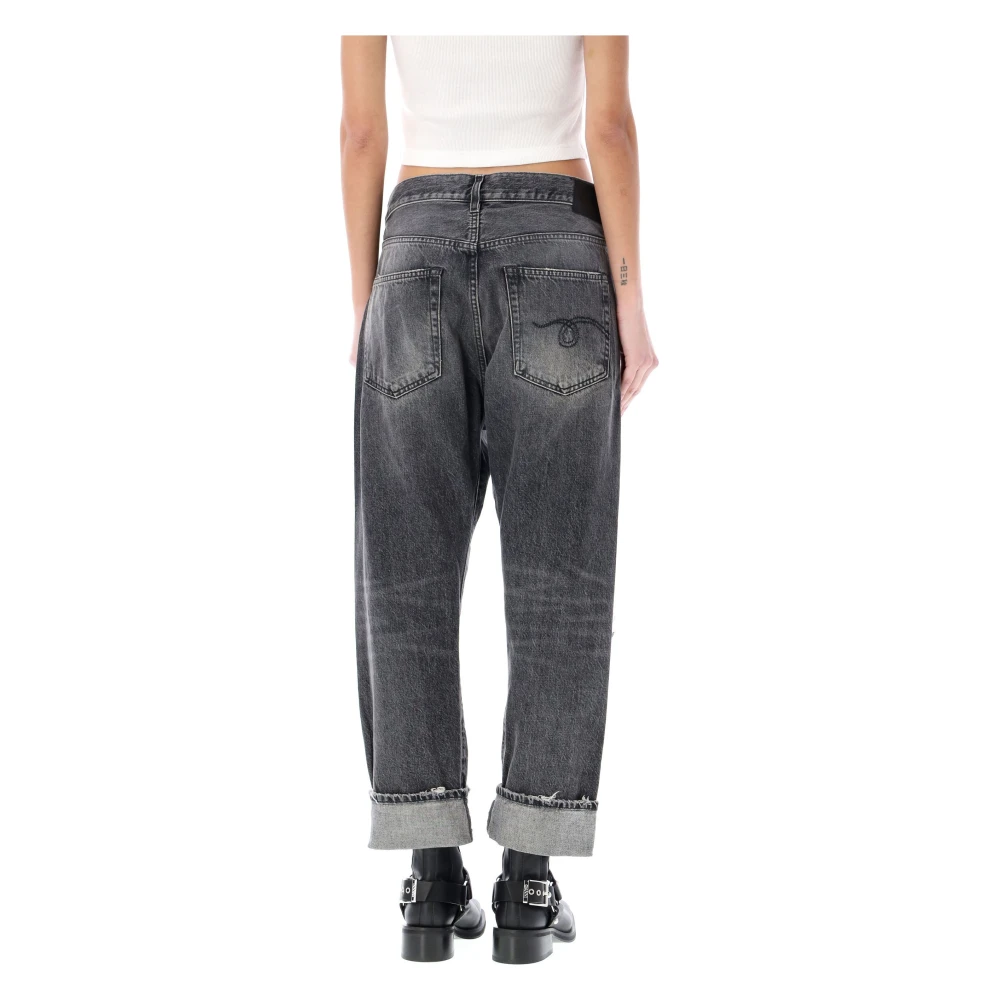R13 Leyton Black Casual Jeans Black Dames