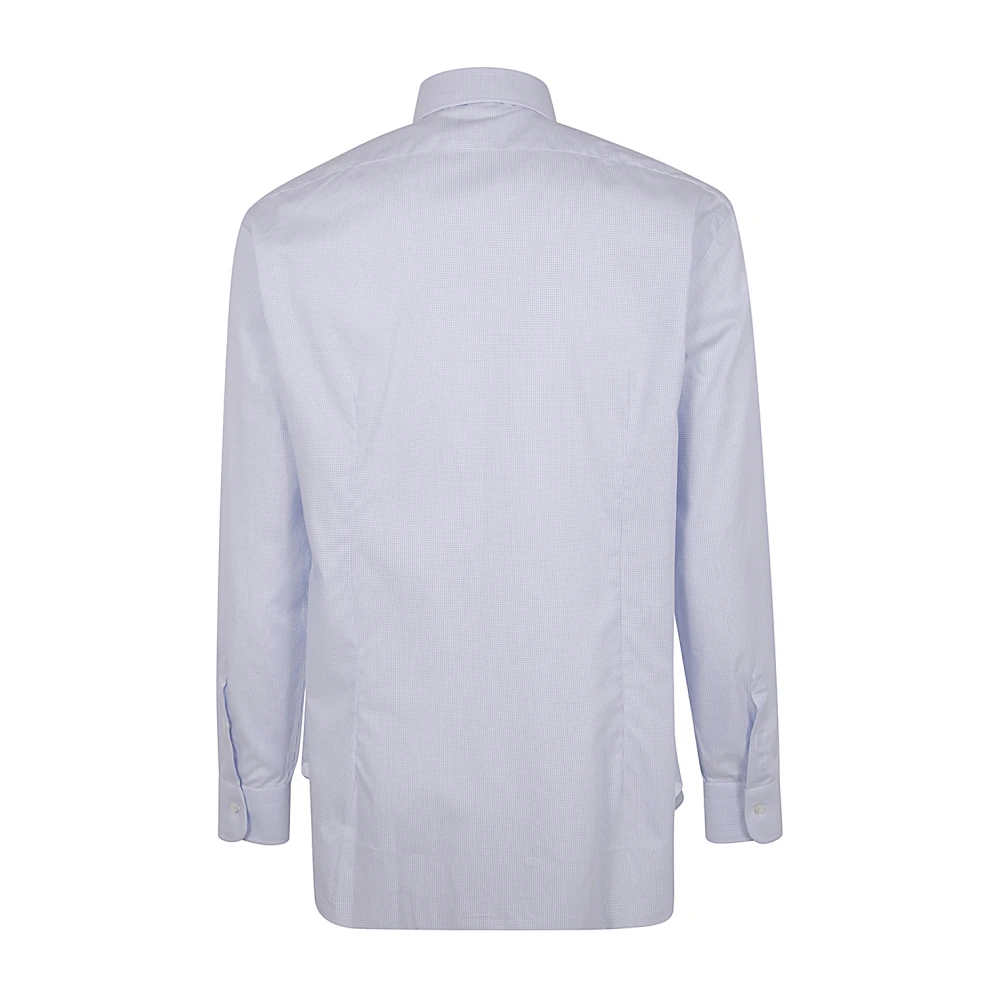 Barba Napoli Casual hals shirt voor mannen Blue Heren