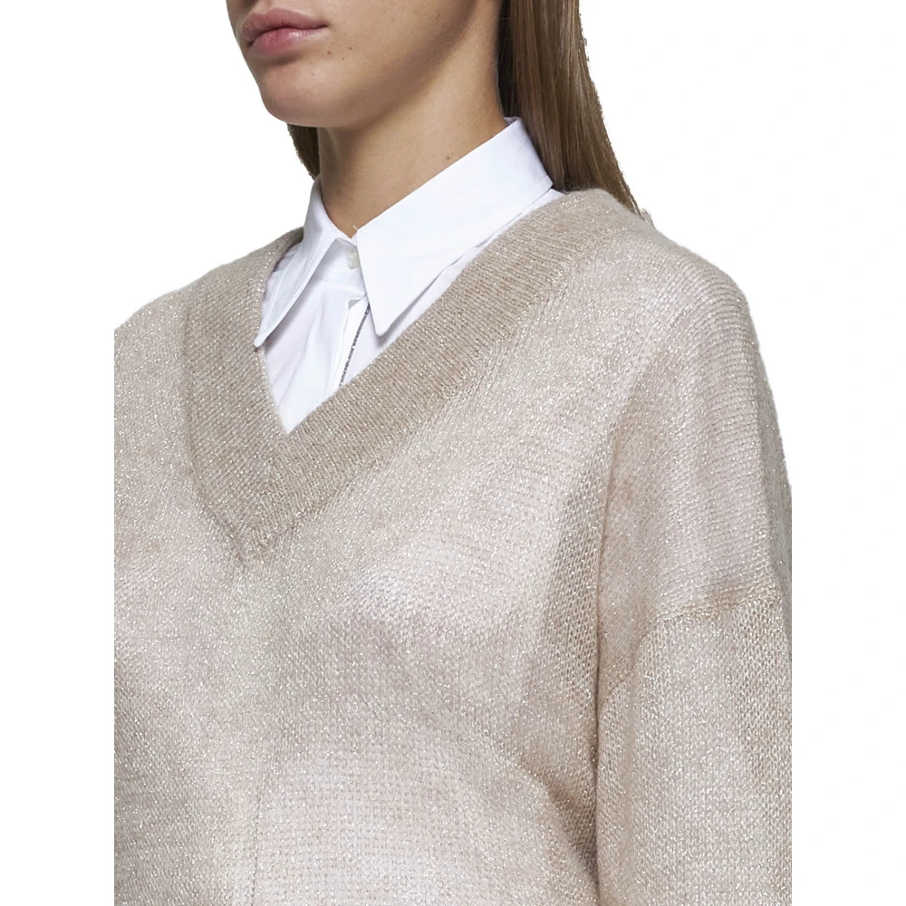 BRUNELLO CUCINELLI Luxe Sweaters Collectie Beige Dames