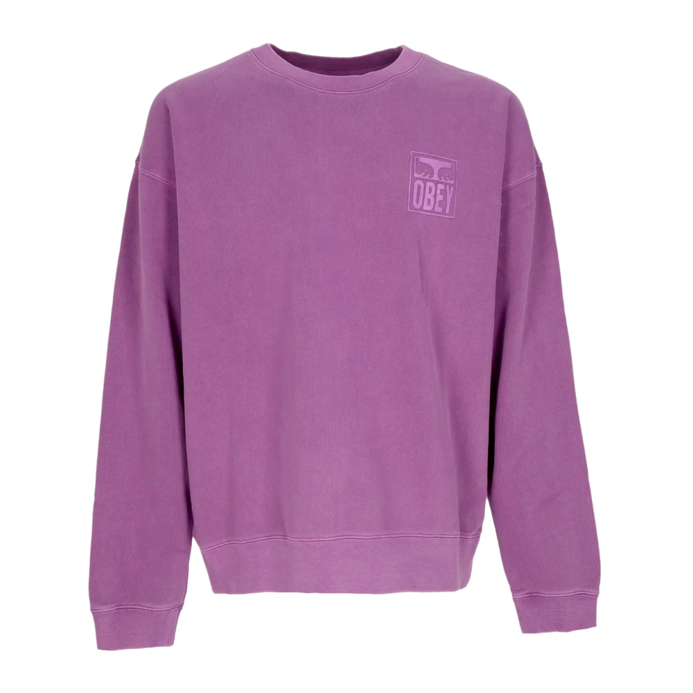Obey Iconische Crewneck Sweatshirt Purple Heren