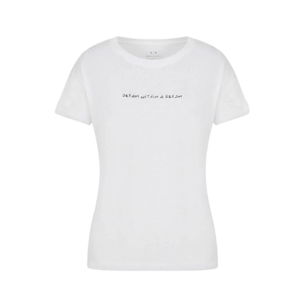 Armani Exchange Bas T-shirt White, Dam