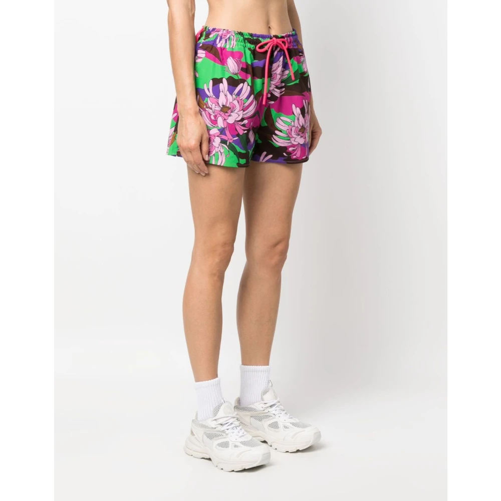 Moncler Bloemenprint Trekkoord Shorts Multicolor Dames