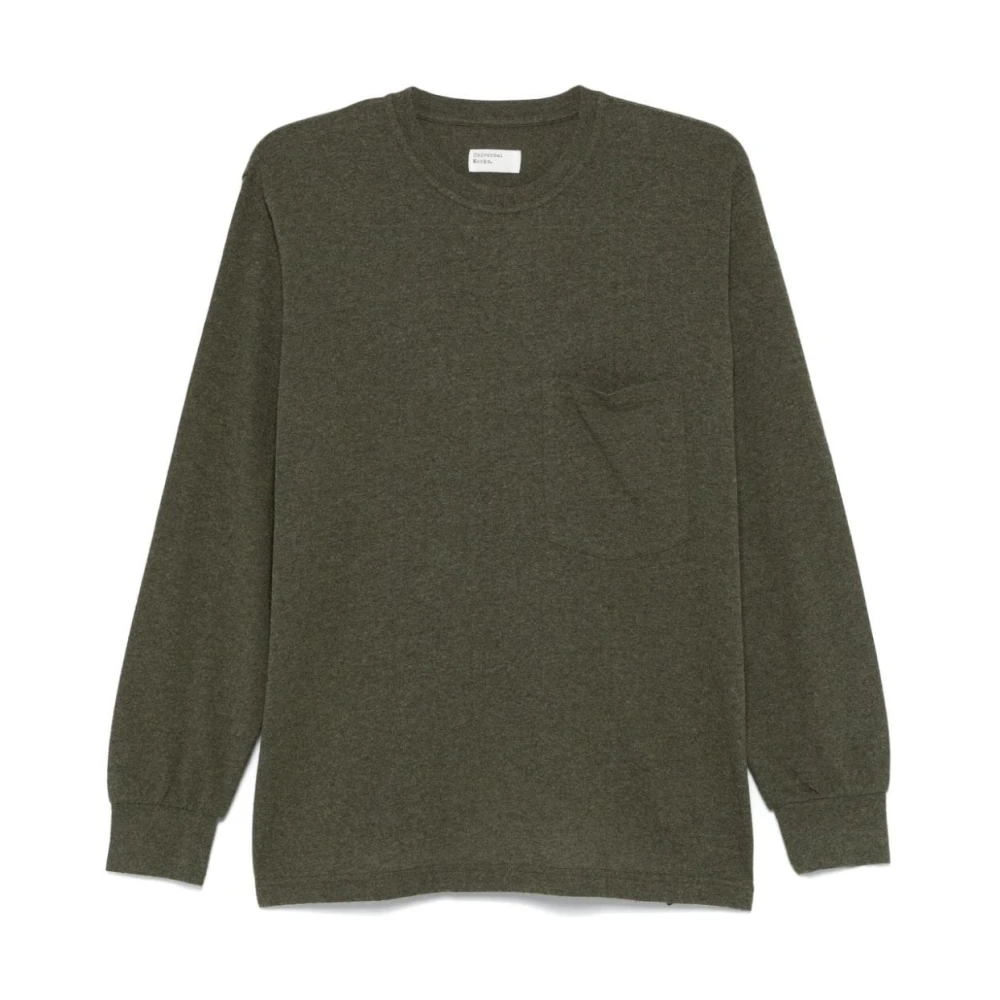 Universal Works Lange Mouw Jersey T-shirt Green Heren