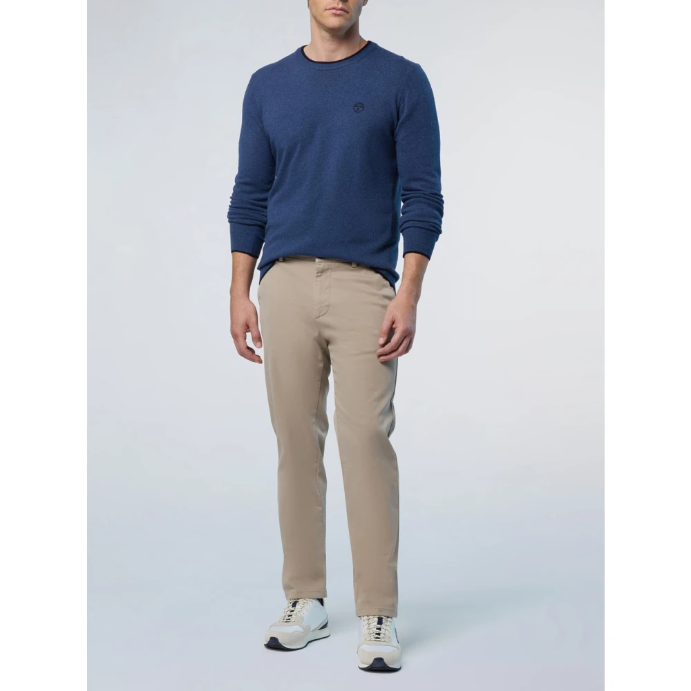 North Sails Blauwe Trui met Contrastbies Blue Heren