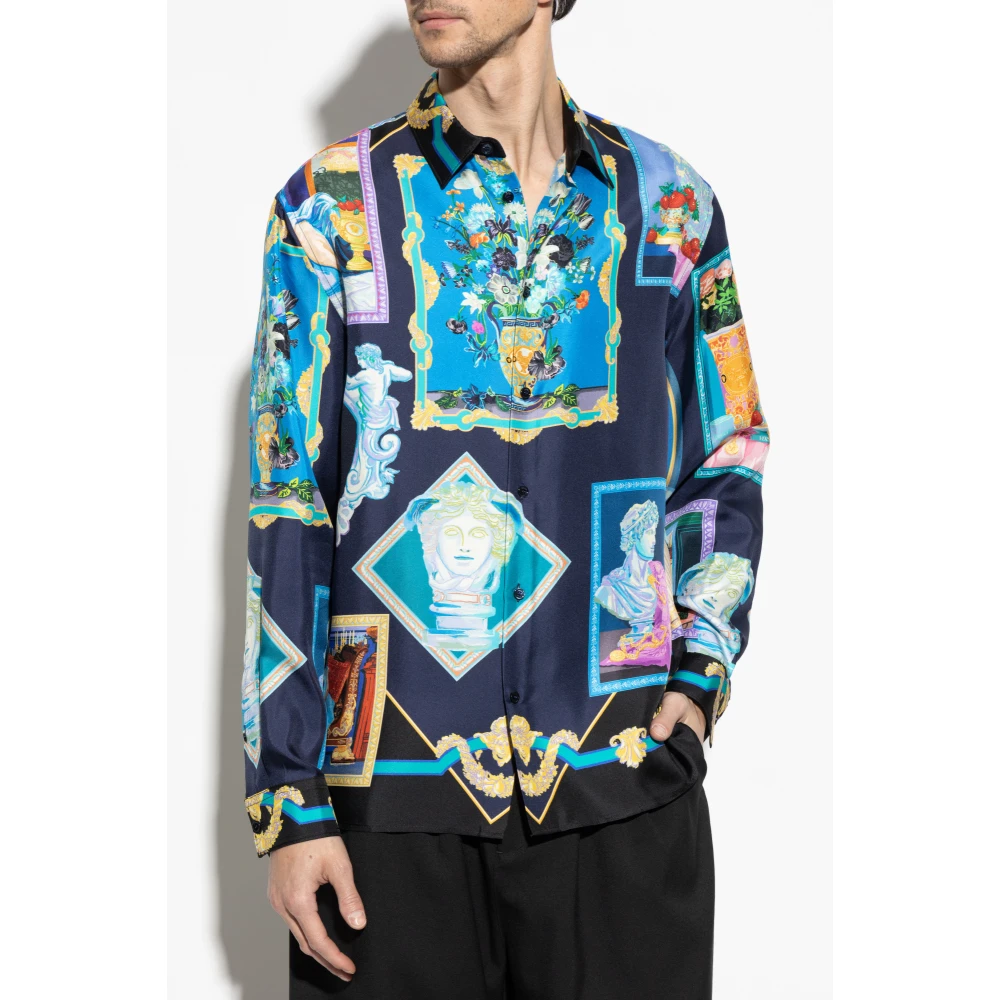 Versace Zijden overhemd Multicolor Heren