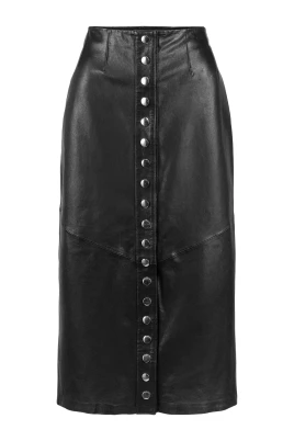 Elegant Läder Pennkjol