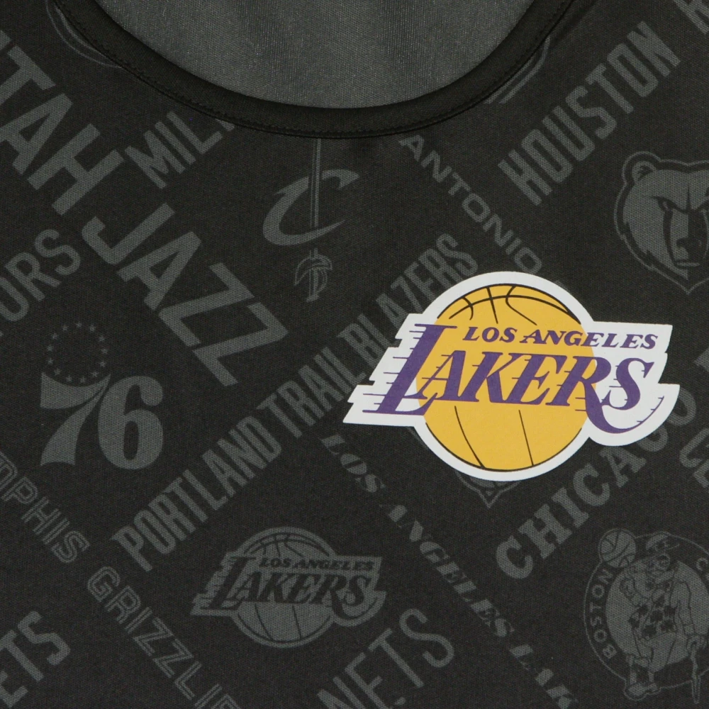 new era NBA Basketball Tank Top All Over Print Black Heren