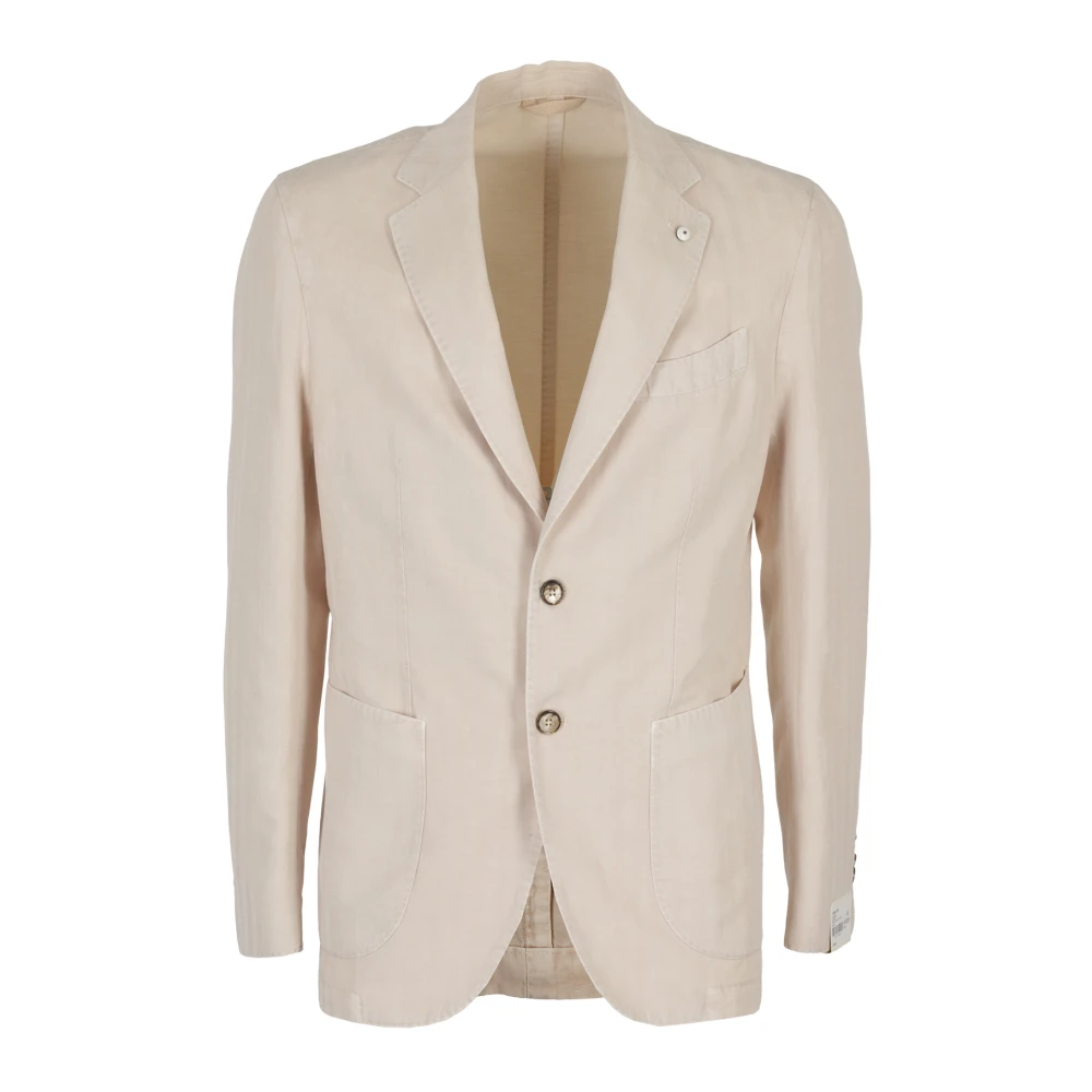 L.b.m. 1911 Katoen Lyocell Blouse Beige Heren