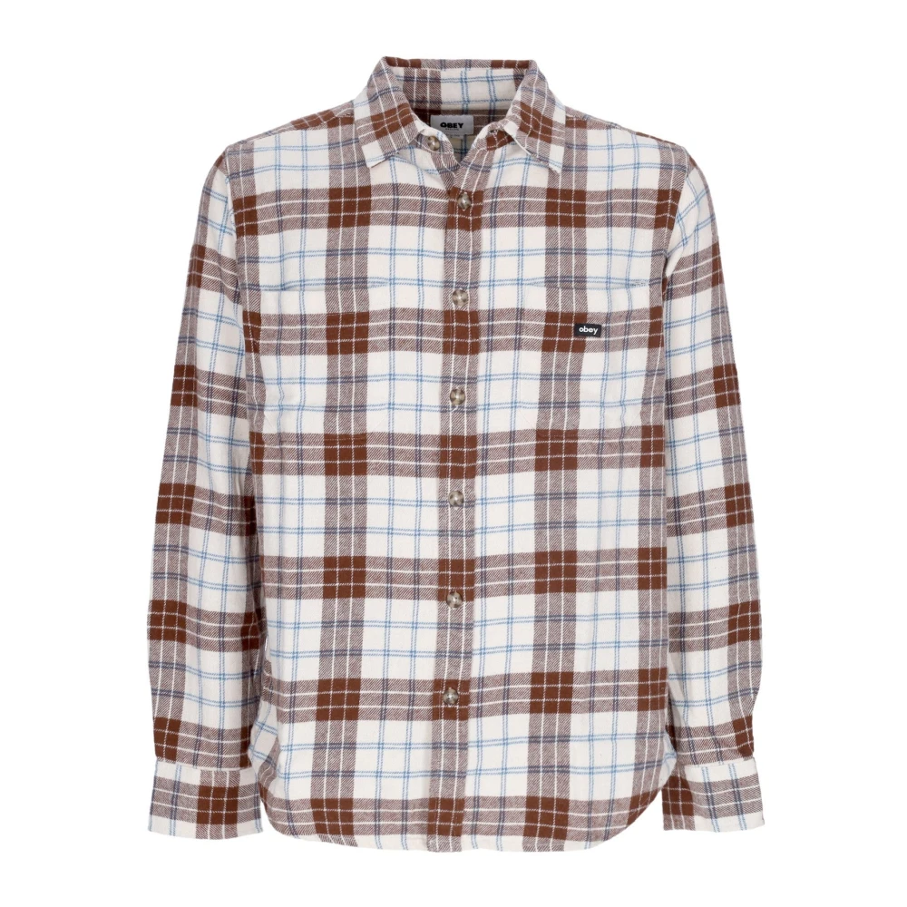 Obey Geruite Flanellen Overhemd Lange Mouw Multicolor Heren