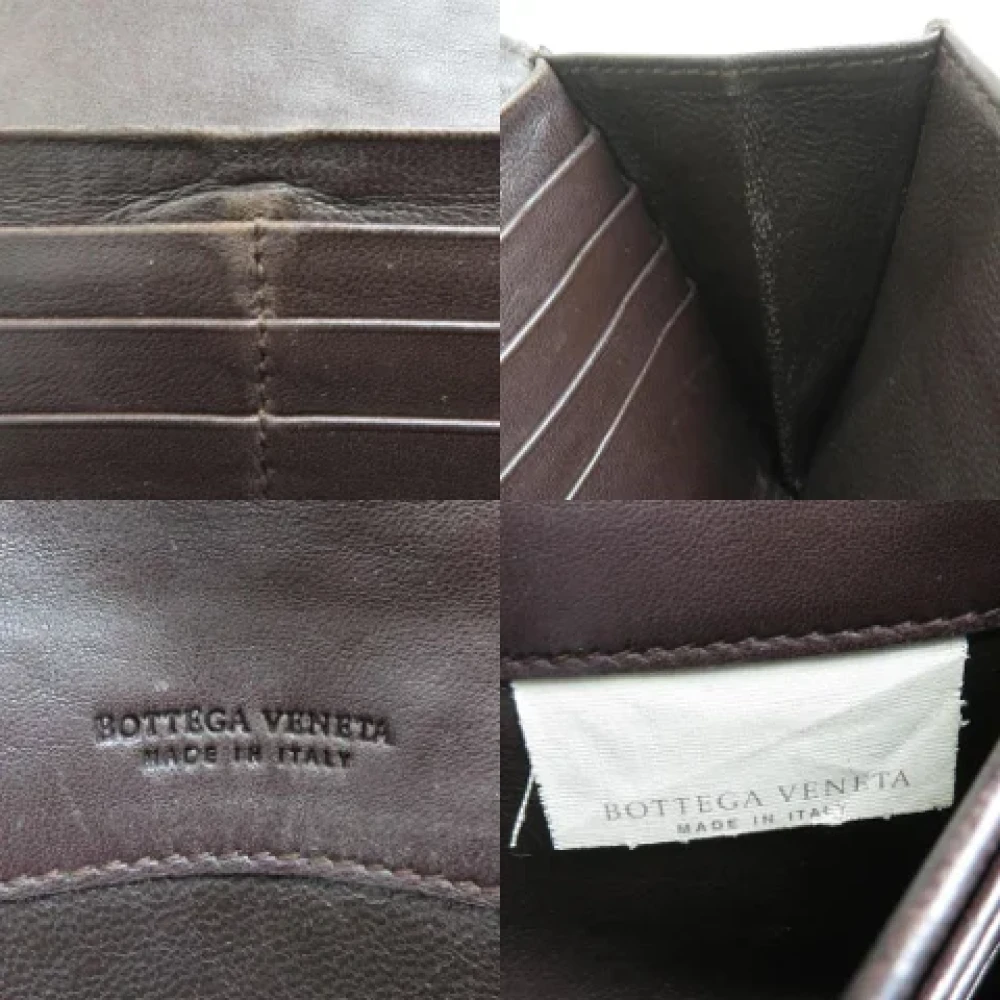 Bottega Veneta Vintage Pre-owned Fabric wallets Brown Dames