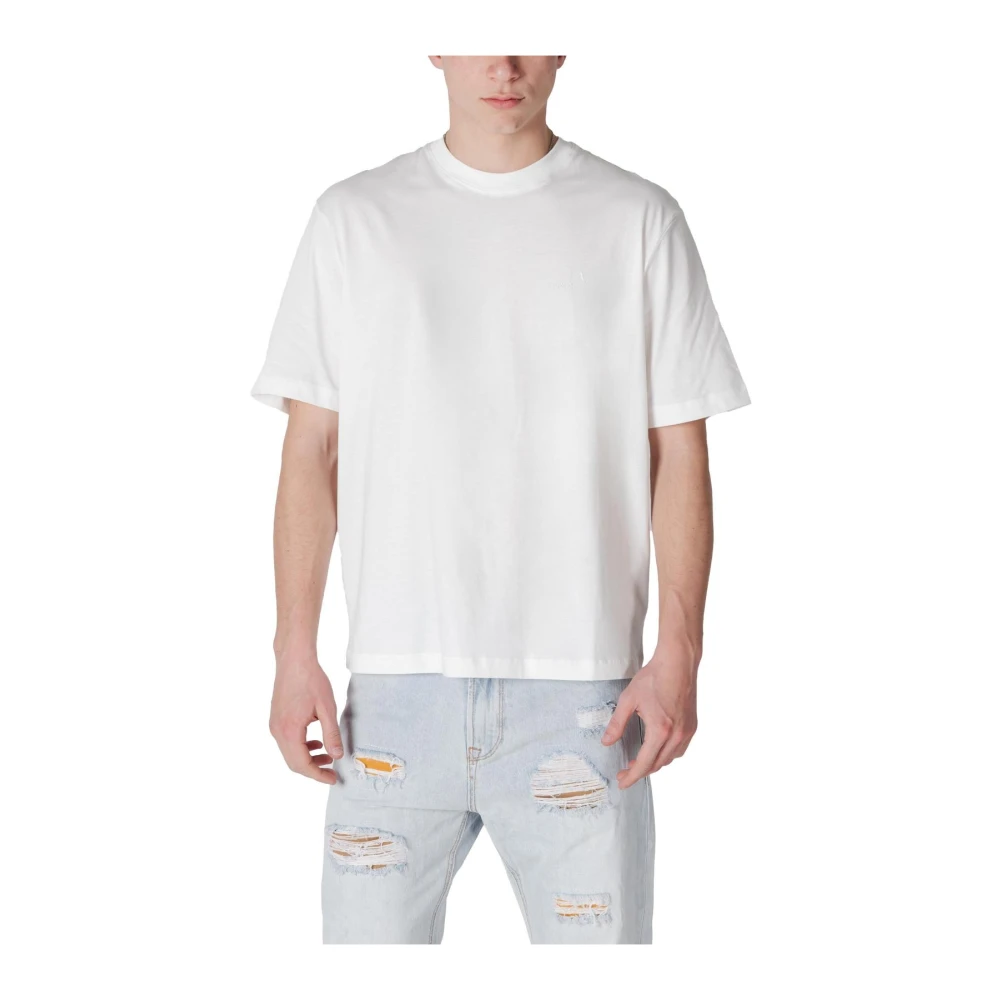 Armani Exchange Hombre Camiseta De Manga Corta Con Cuello Redondo