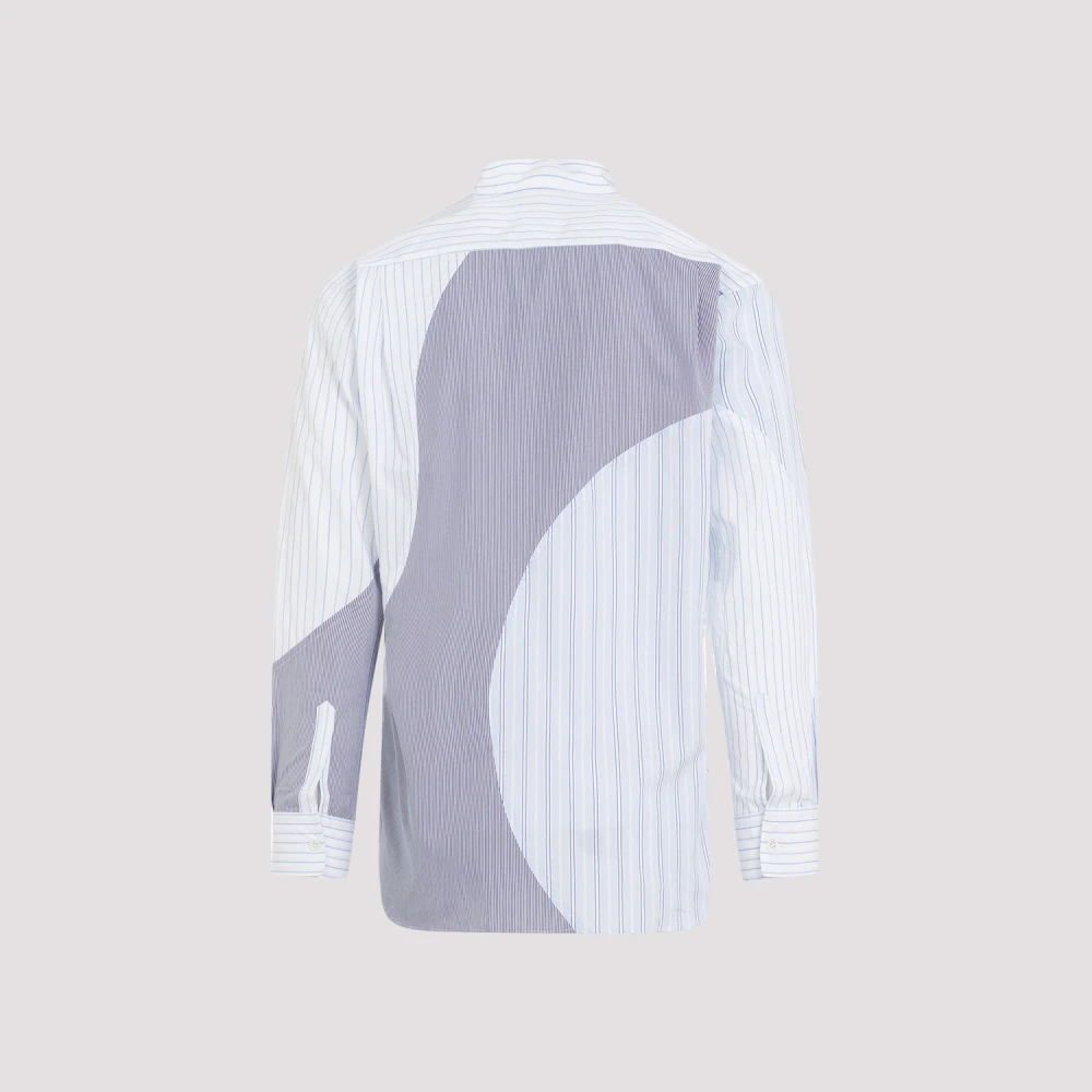 Comme des Garçons Blauwe Patchwork Poplin Overhemd Multicolor Heren