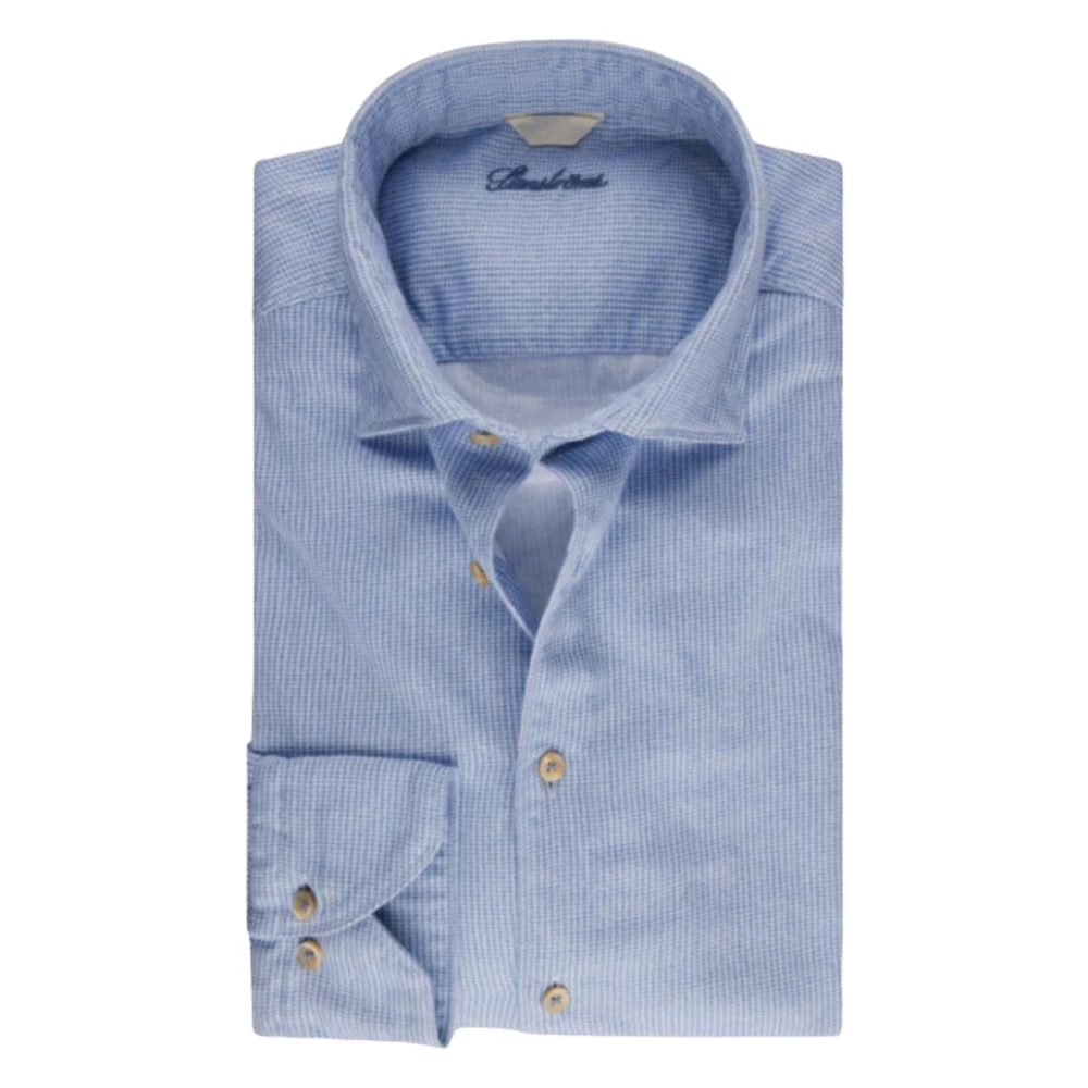 Stenströms Casual lange mouw blauw overhemd Blue Heren