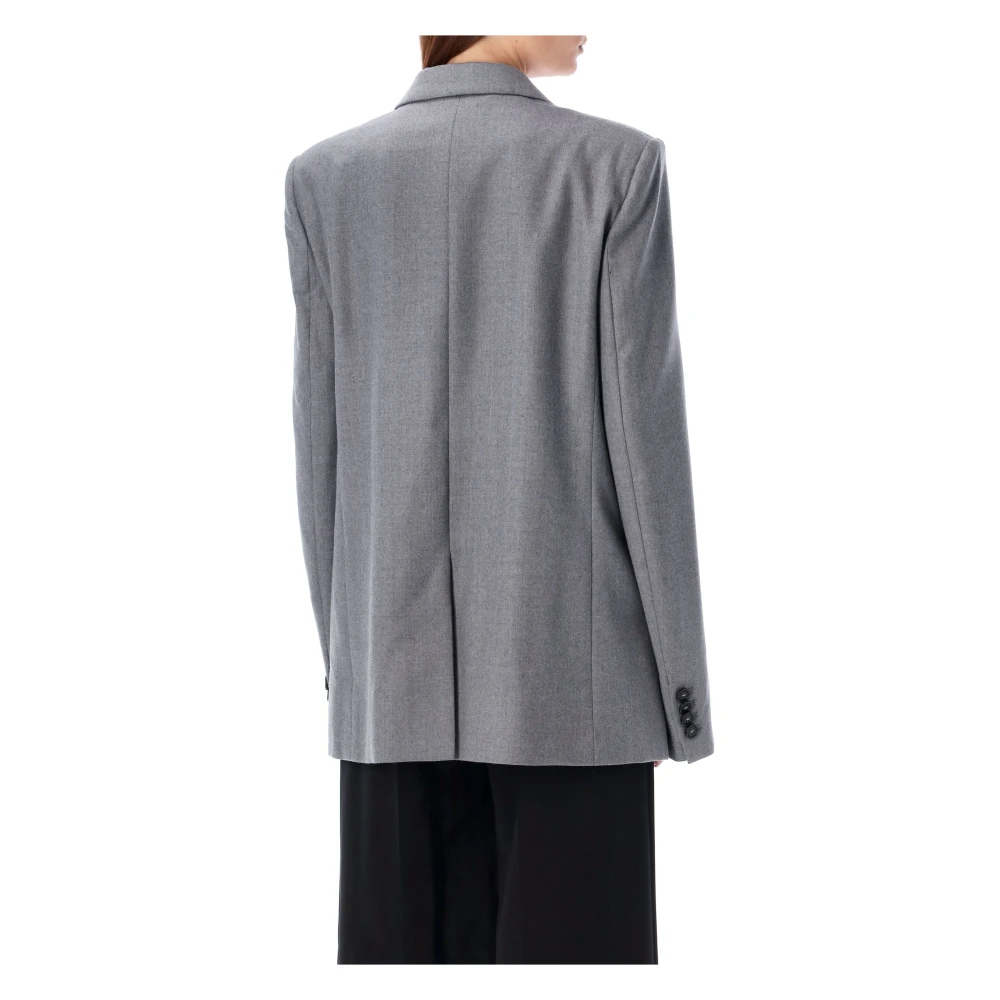 Stella Mccartney Dubbelbreasted blazer Licht Grijs Melange Gray Dames