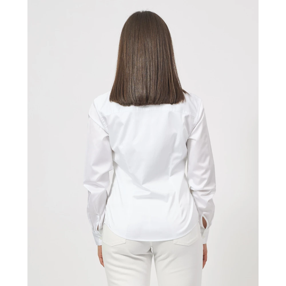 Guess Witte overhemd met lange mouwen en knoopsluiting White Dames