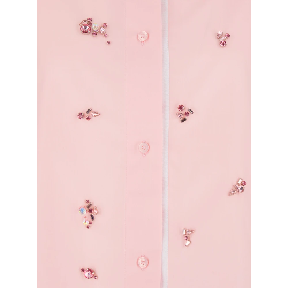 DES Phemmes Roze Katoenen Overhemd met Klassieke Kraag Pink Dames