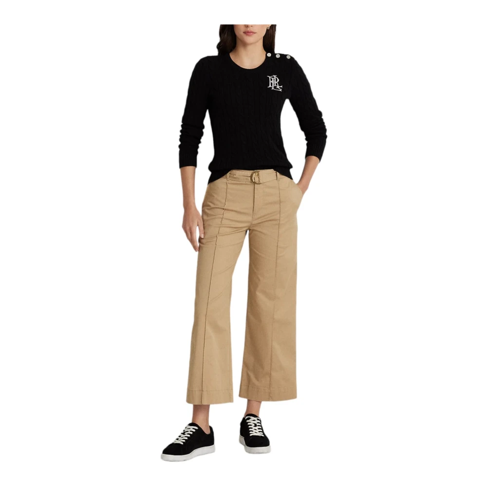 Ralph Lauren Ronde hals T-shirt Black Dames
