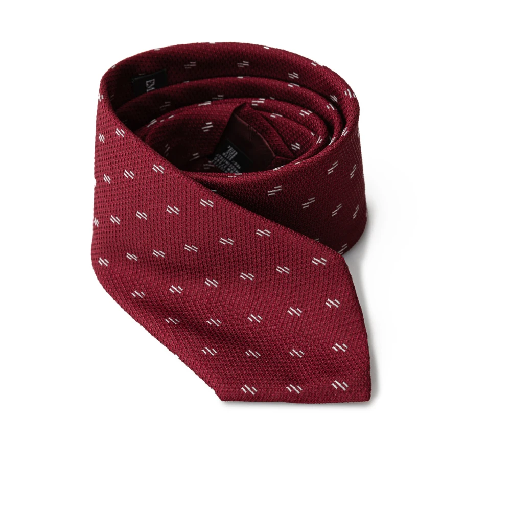 Emporio Armani Bordeaux Zijden Stropdas Red Heren