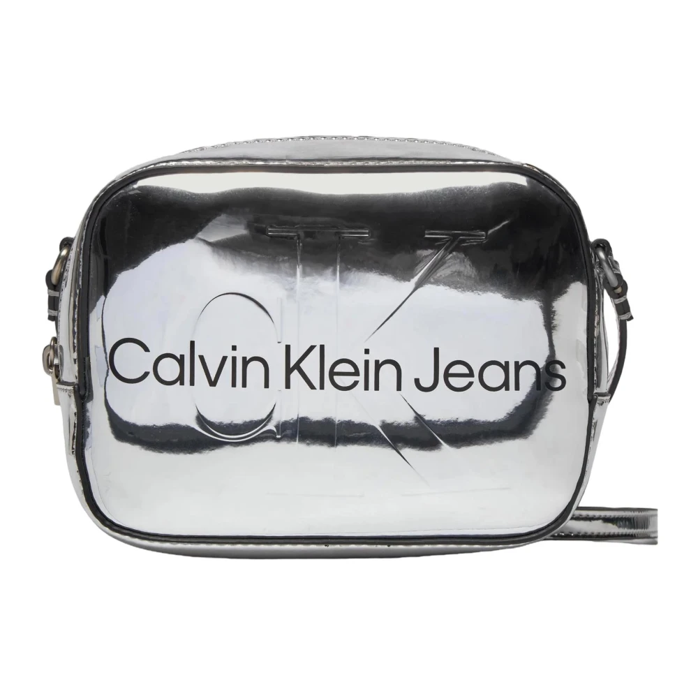 Calvin Klein Jeans Kvinnors Axelremsväska från Vår/Sommar Kollektionen Gray, Dam