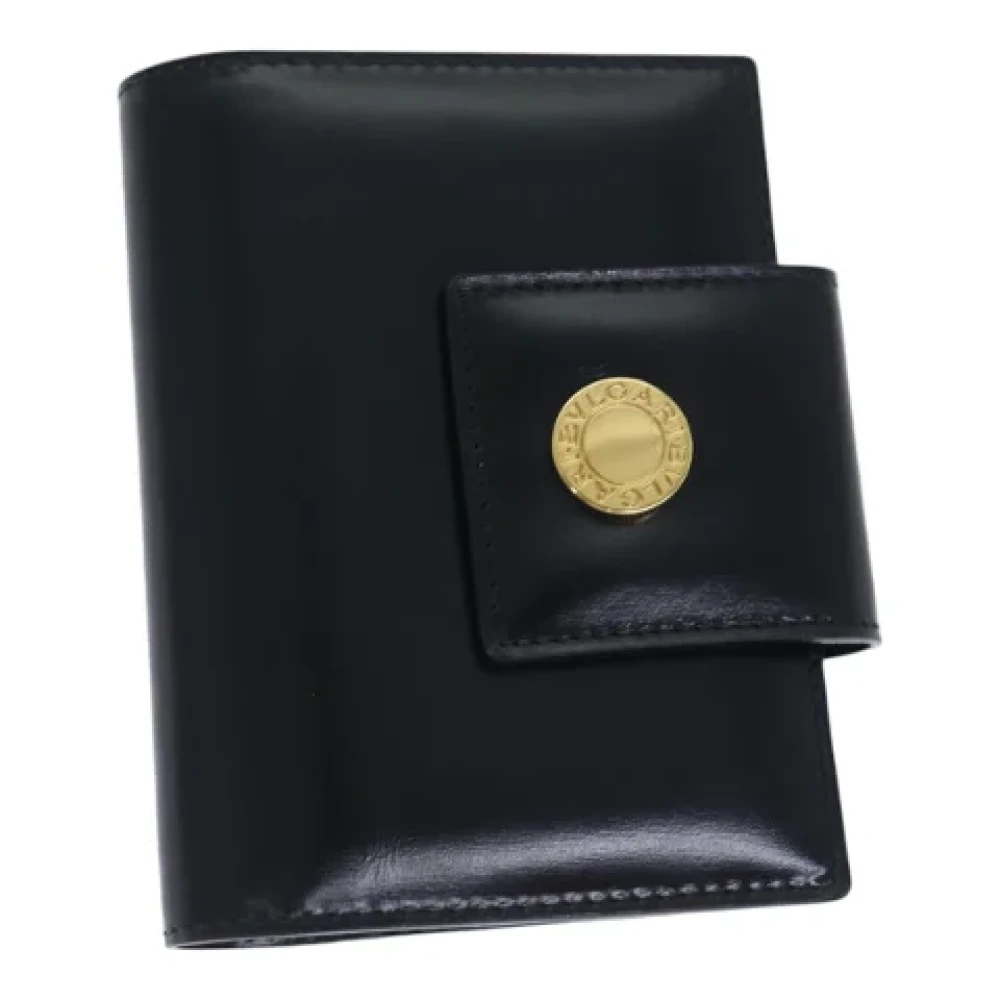 Bvlgari Vintage Pre-owned Leather wallets Black Heren