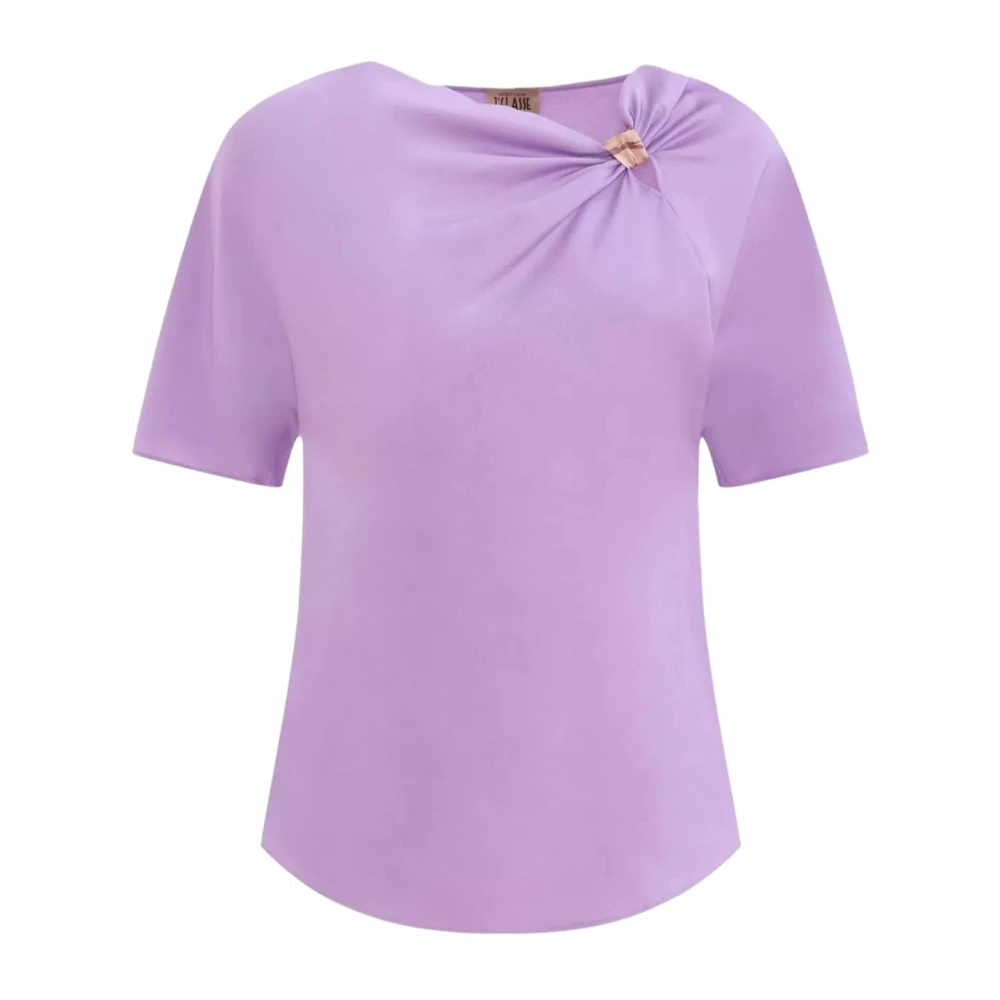 Alviero Martini 1a Classe Korte Mouw Blouse Purple Dames
