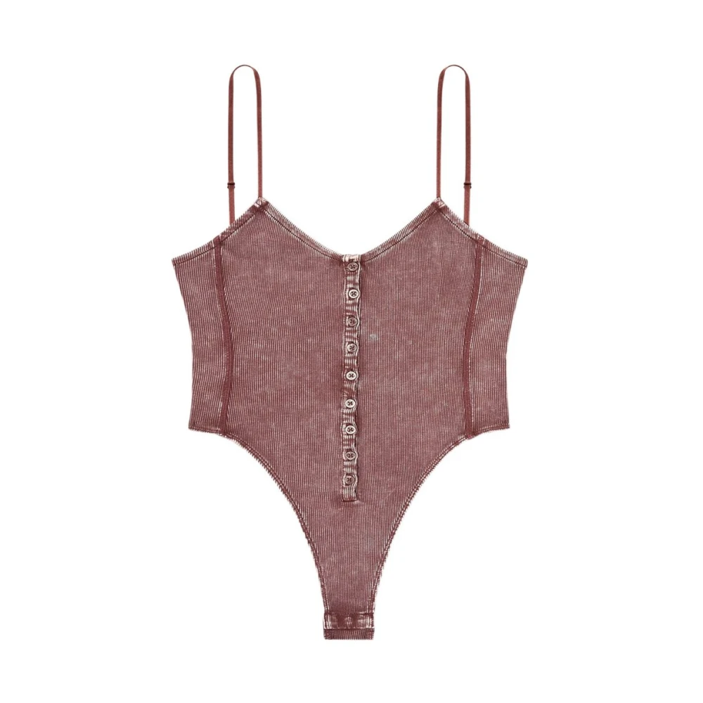 Diesel Women's Brown Full-Body, Xs, T-Ley Bodysuit