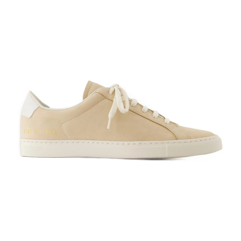 Common Projects Nubuck Sneakers Leer Ronde Neus Dames Schoenen Roze