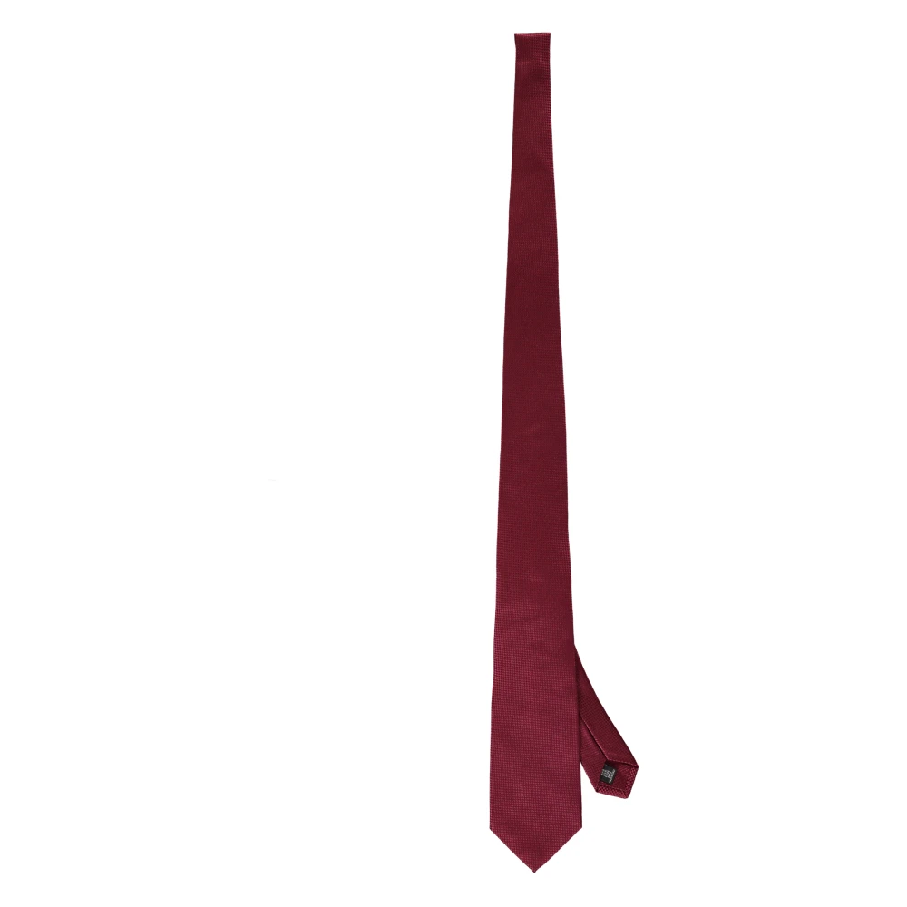Corneliani Zijden Jacquard Stropdas Red Heren