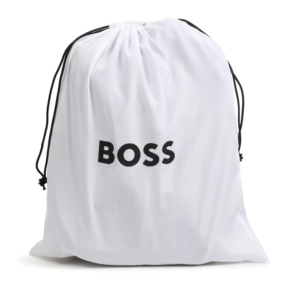 Hugo Boss Monogram rugzak met driekleurige print Black Unisex