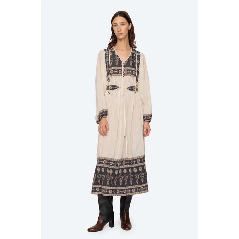 Sea NY Boho Jurk met Pofmouwen Multicolor Dames