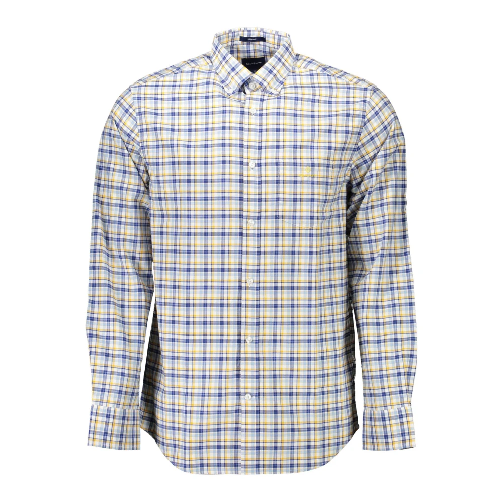 Gant Men's Yellow Cotton Shirt With Long Sleeves
