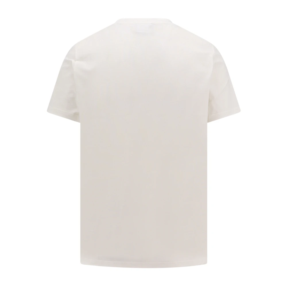 Courrèges Logo Print Katoenen T-Shirt White Heren