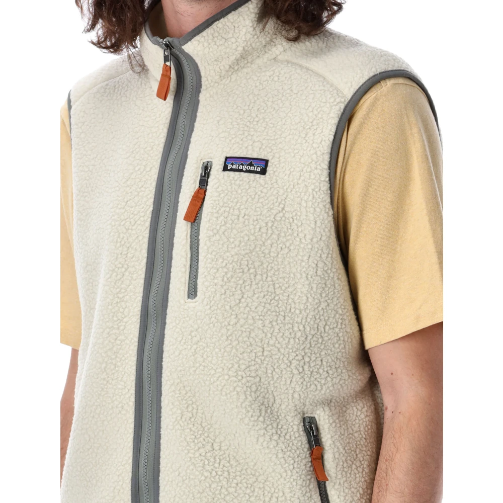 Patagonia Retro Pile Vest met volledige rits Beige Heren