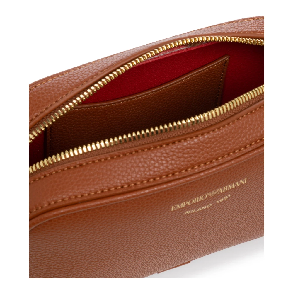 Emporio Armani Stijlvolle Crossbody Tas met Logodetail Brown Dames