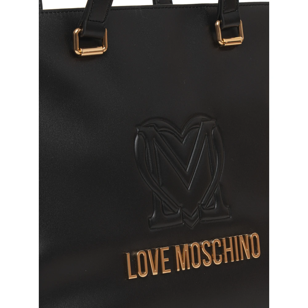 Love Moschino Stijlvolle Shopper Tas met Toprits Black Dames